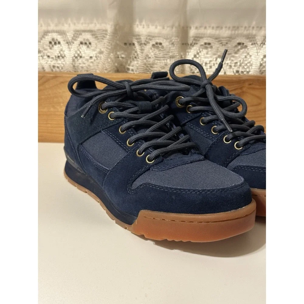 Ridgemont Monty Hiking Shoes Mens 6 Womens 7.5 Dark Blue Suede & Canvas Sneakers